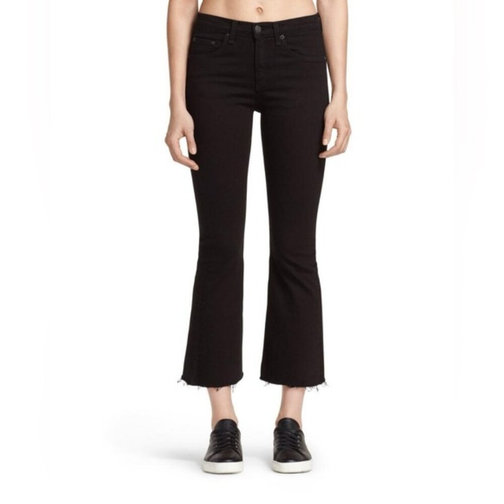 RAG & BONE cropped flare black 32 black coal Euc